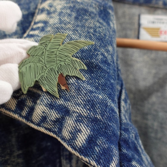 VINTAGE COMPAGNIE EXP EXPRESS Jacket Medium Blue Oversized Denim Jean Acid Wash - Picture 5 of 16